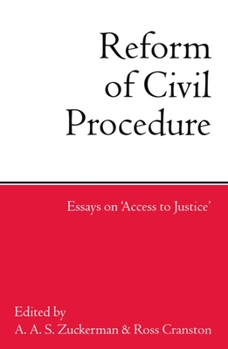 Paperback Reform of Civil Procedure: Essays on Access to Justice Book