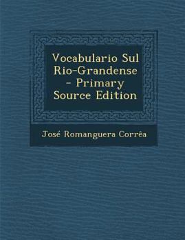 Paperback Vocabulario Sul Rio-Grandense [Portuguese] Book