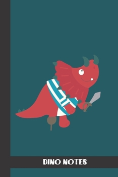 dino notes: small lined Dino Pirates Notebook / Travel Journal to write in (6'' x 9'') 120 pages
