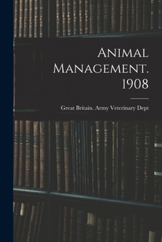 Paperback Animal Management. 1908 Book