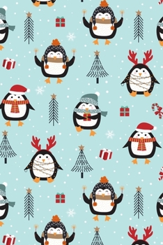 Merry Christmas Cute Penguins Trees Snowflakes Notebook: Celebrating the holiday spirit while being organized!
