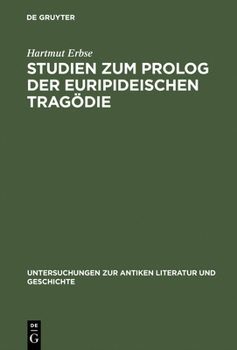 Hardcover Studien Zum PROLOG Der Euripideischen Tragödie [German] Book