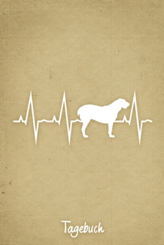 Tagebuch: Beiges liniertes Alabai Hunde Journal Herzschlag ca DIN A5 weiß liniert 110 Seiten (German Edition)