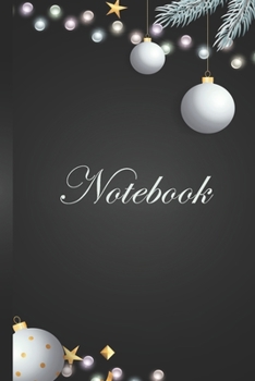 Christmas Notebook: Ruled Notebook Lined School Journal | 120 Pages | 6 x 9" | Christmas notebook Black Cover (Composition Books) | Christmas gift