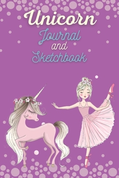 Unicorn Journal and Sketchbook-Unicorn Notebook for Girls - Unicorn Notebook with Motivational Quotes for Girls- Girls scetch book