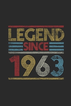 Legend Since 1963: Graph Paper Notebook (6" x 9" - 120 pages) ~ Birthday Themed Notebook for Daily Journal, Diary, and Gift