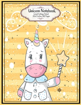 Magical Unicorn: Lined College ruled Notebook 8.5x11 Inches 100 Pages Lovely Gift for Unicorns Lovers