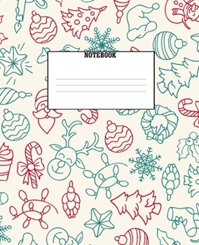 Paperback Notebook: Glow red and green with this amazing Christmas Journal! Book