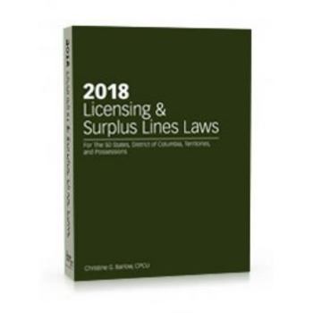 Paperback 2018 Licensing & Surplus Lines Laws Book