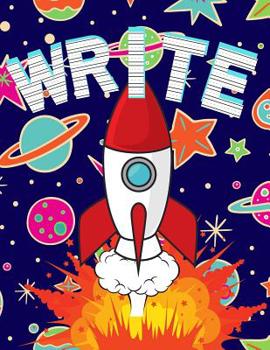 Paperback Write: Outer Space Themed Preschool & Kindergarten Spanish Primary Practice Handwriting Workbook for Children & Kids Book