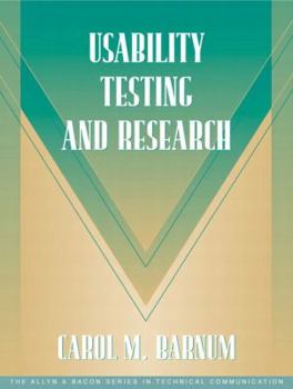 Paperback Usability Testing and Research (Part of the Allyn & Bacon Series in Technical Communication) Book