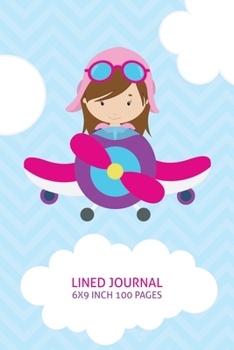 Pink Airplane Lined Journal: 100 Page Lined Journal - 6x9 inch (Elitic Journals)