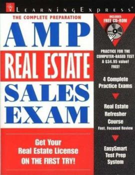 Paperback Amp Real Estate Sales Exam [With CDROM] Book