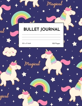 Bullet Journal: Pretty Unicorn Dot Grid Notebook - Dotted Note Pad for Kids, Girls, Teens, Tweens, Women - Gifts for Birthday and Christmas | Creative Art 00548
