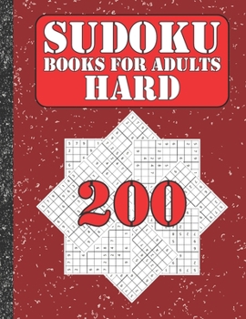 Sudoku books for adults hard: 200 Sudokus from hard with solutions for adults Gifts 4th of July Patriotic day