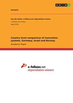 Paperback Country level comparison of innovation systems. Germany, Israel and Norway Book