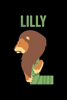 Paperback Lilly: Journal (Diary, Notebook) Personalized Custom Name Alphabet Lion Birthday Gift for Girls Book