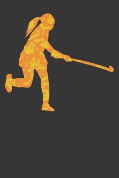 Paperback Notebook: Field Hockey Halloween Party Pumpkin Pattern Gift Dot Grid Dotted 6x9 120 Pages Book