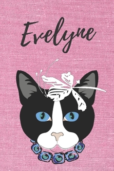 personalisiertes Notizbuch Katze / Notizheft / Journal / Malbuch / Tagebuch / Kritzelbuch / DIN A5 / Geschenk Evelyne: individuelles personalisiertes ... Geschenk für Frauen. (German Edition)