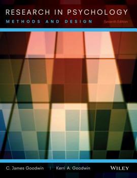 Hardcover Research in Psychology: Methods and Design Book