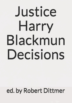 Paperback Justice Harry Blackmun Decisions Book