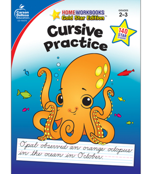 Paperback Cursive Practice, Grades 2 - 3: Gold Star Edition Book