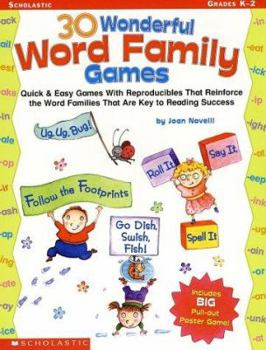 Paperback 30 Wonderful Word Family Games Book