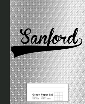 Paperback Graph Paper 5x5: SANFORD Notebook Book