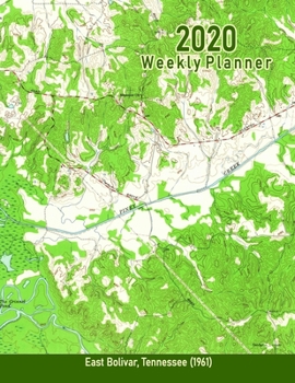 2020 Weekly Planner: East Bolivar, Tennessee (1961): Vintage Topo Map Cover