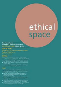 Paperback Ethical Space Vol.15 Issue 3/4 Book