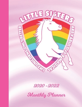 Monthly Planner: Little Sister White 2 Year Organizer with Note Pages (24 Months) | Jan 2020 - Dec 2021 | Month Planning | Appointment Calendar Schedule | Plan Each Day, Set Goals & Get Stuff Done