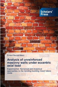 Paperback Analysis of unreinforced masonry walls under eccentric axial load Book