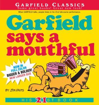 Paperback Garfield Says a Mouthful Book