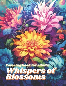 Paperback Whispers Of Blossoms: coloring book for adults: 55 botanical illustrations for stress relieve and mindfulness. Flower desings, patterns, bou Book