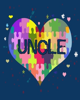 Paperback Uncle: Autism Awareness Gift 2020 Monthly Planner 8" x 10" 110 pages Book