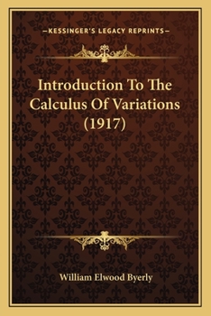 Paperback Introduction To The Calculus Of Variations (1917) Book