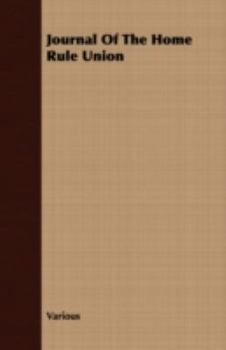 Paperback Journal of the Home Rule Union Book