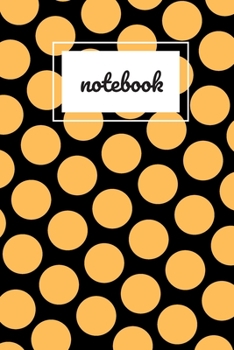 Paperback Black and orange polka dot print notebook: novelty notebook 6"x9" Book