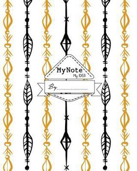 Paperback Notebook: My Note My Idea,8 x 10, 110 pages: Decorative-hand-drawn-5: (School Notebooks) Book