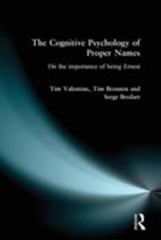Paperback The Cognitive Psychology of Proper Names Book