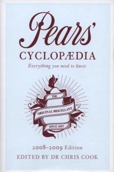 Hardcover 2008 To 2009 Pears Cyclopaedia Book