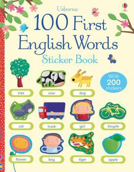 Paperback 100 First English Words Sticker Book