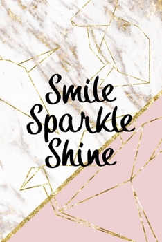 Smile Sparkle Shine: Origami Notebook Journal Composition Blank Lined Diary Notepad 120 Pages Paperback Pink Marble
