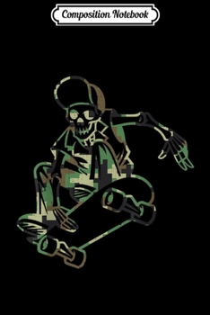 Paperback Composition Notebook: Camo Skater Skull Fade Journal/Notebook Blank Lined Ruled 6x9 100 Pages Book