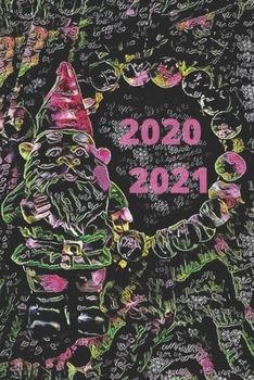 Pink  Green Black and White Chalkboard  Art Garden Gnome Lover's Dated Weekly  2 year Calendar Planner Gift Book for Woman & girls: Cute Small ... - Dec 2021, 25 months Weekly Planner Book)