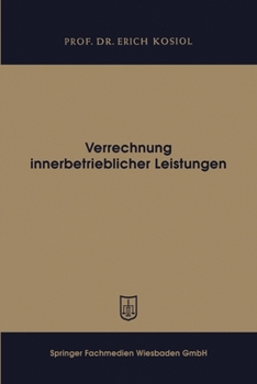 Paperback Verrechnung innerbetrieblicher Leistungen [German] Book