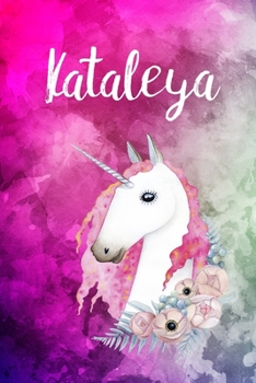 Kataleya: Cute Unicorn Notebook Writing Journal for Girls,6x9 dimension|121pages,Personalized With Name,  Personalized Writing Journal,Notebook for Women and Girls, Personalized Notebook/Journal Gift