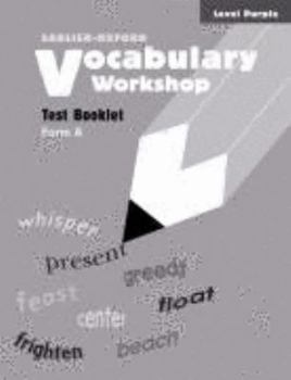 Paperback Vocabulary Workshop: Test Booklet Form A Level Purple: Grade 2 Book