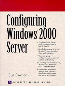 Paperback Configuring Windows 2000 Server Book