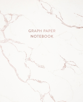 Graph Paper Notebook: Cracked White Marble | 7.5 x 9.25 - 5 x 5 Squares per inch | 100 Quad Ruled Pages | Cute Graph Paper Composition Notebook for ... Students (Math and Science School Essentials)